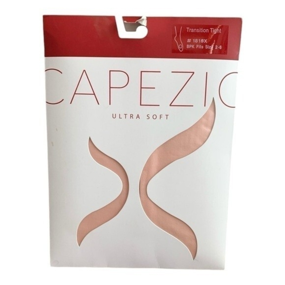 Capezio Ultra Soft Transition Tight Light Pink Size 2-6 TACTEL Ballet Dance NIB - Picture 2 of 3